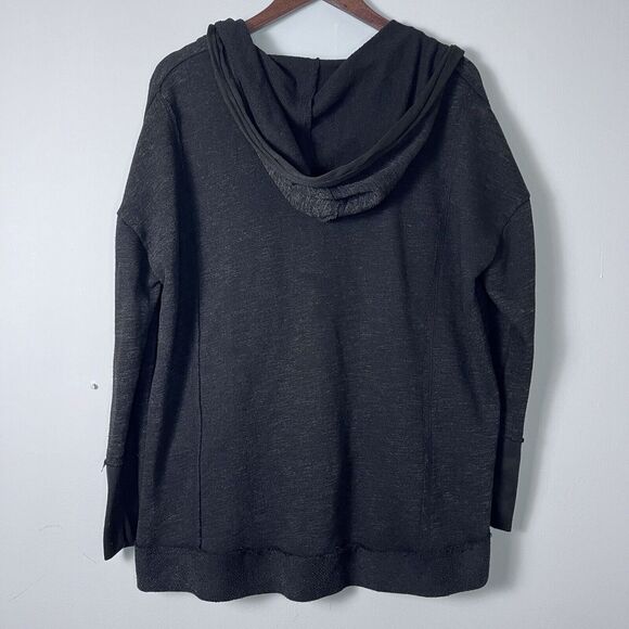 Miss Me Embroidered Sweatshirt Jacket Hoodie Distressed Hem Cotton Womens Large - Picture 14 of 16